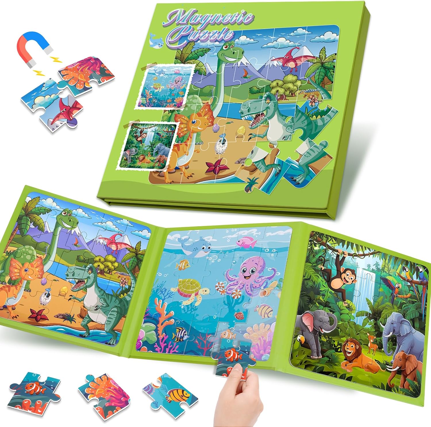 Detalle de Dikence Magnetic Puzzles Travel Game 20pcs