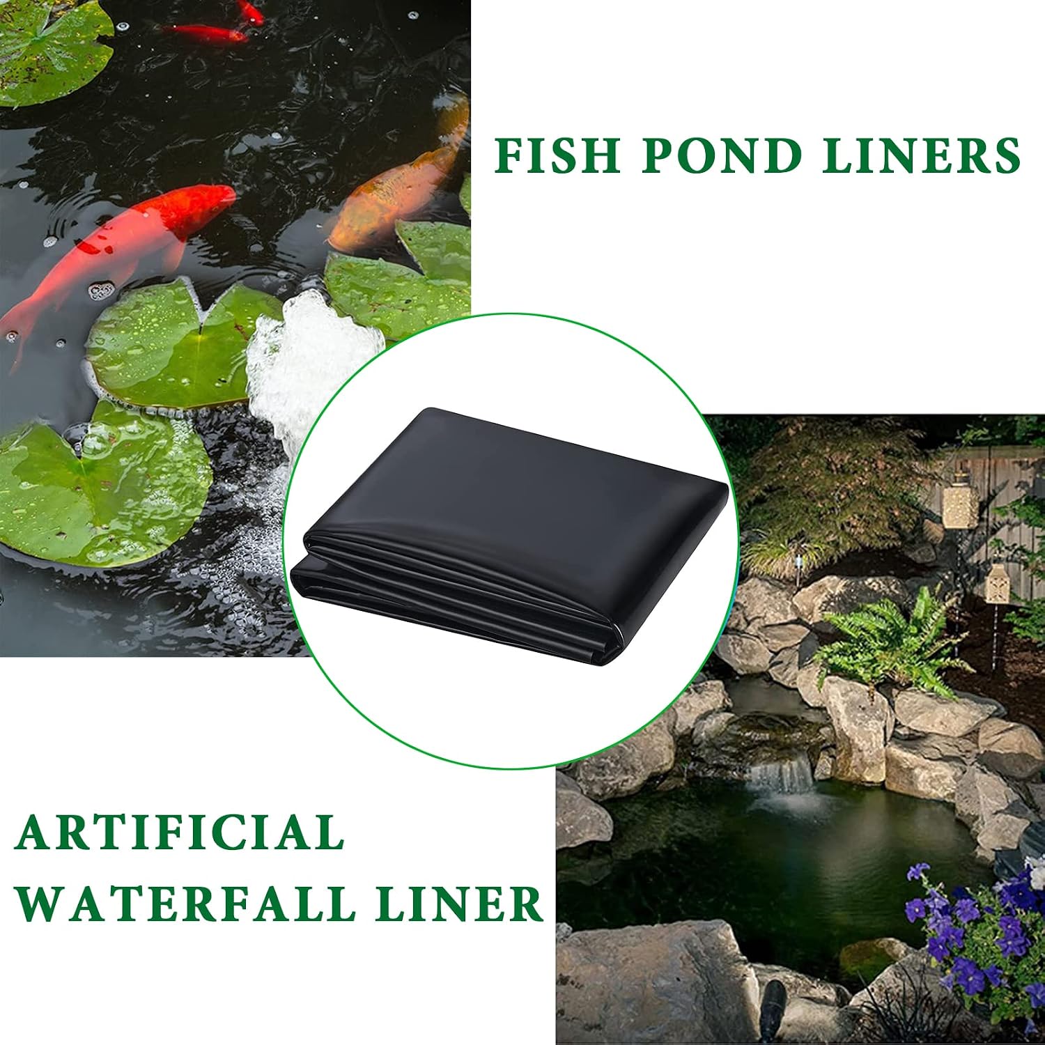 Thumbnail 3 de CYH Pond Liner 2m x 2m Black heavy-duty underlay (HDPE) for fish ponds
