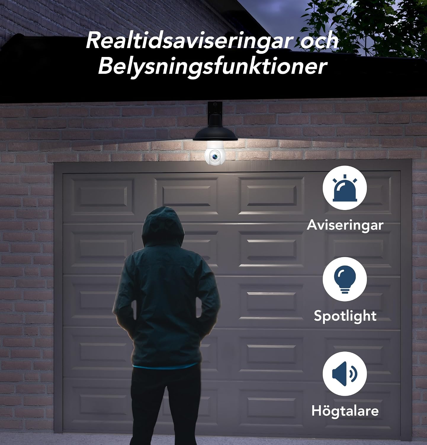 Detalle de GNCC GL1-2N 2-pack glödlampskameror med 2K och 355° PTZ