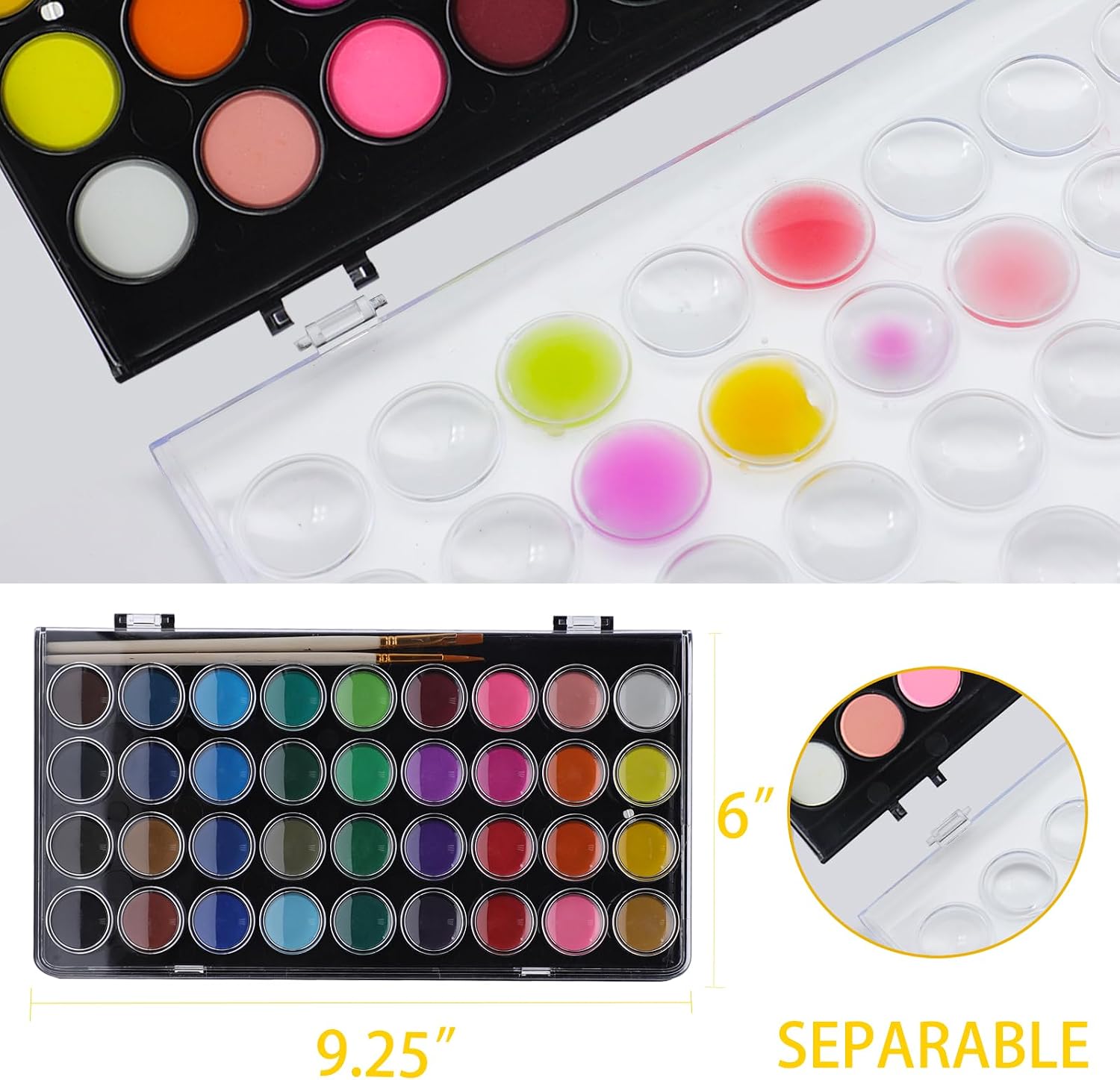 Detalle de Artecho Aquarellfarben 36 Farben Set für Künstler 🎨