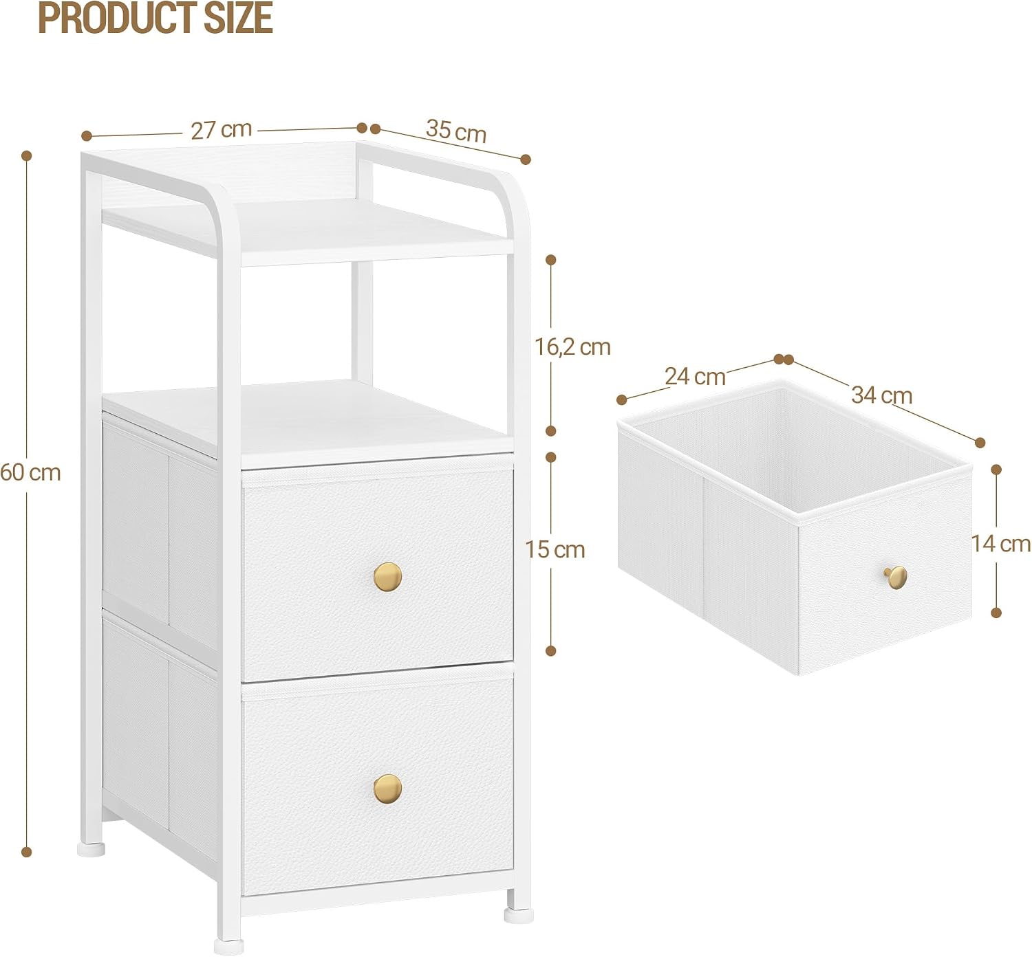 Detalle de Hzuaneri NS02113W table de chevet 60 cm