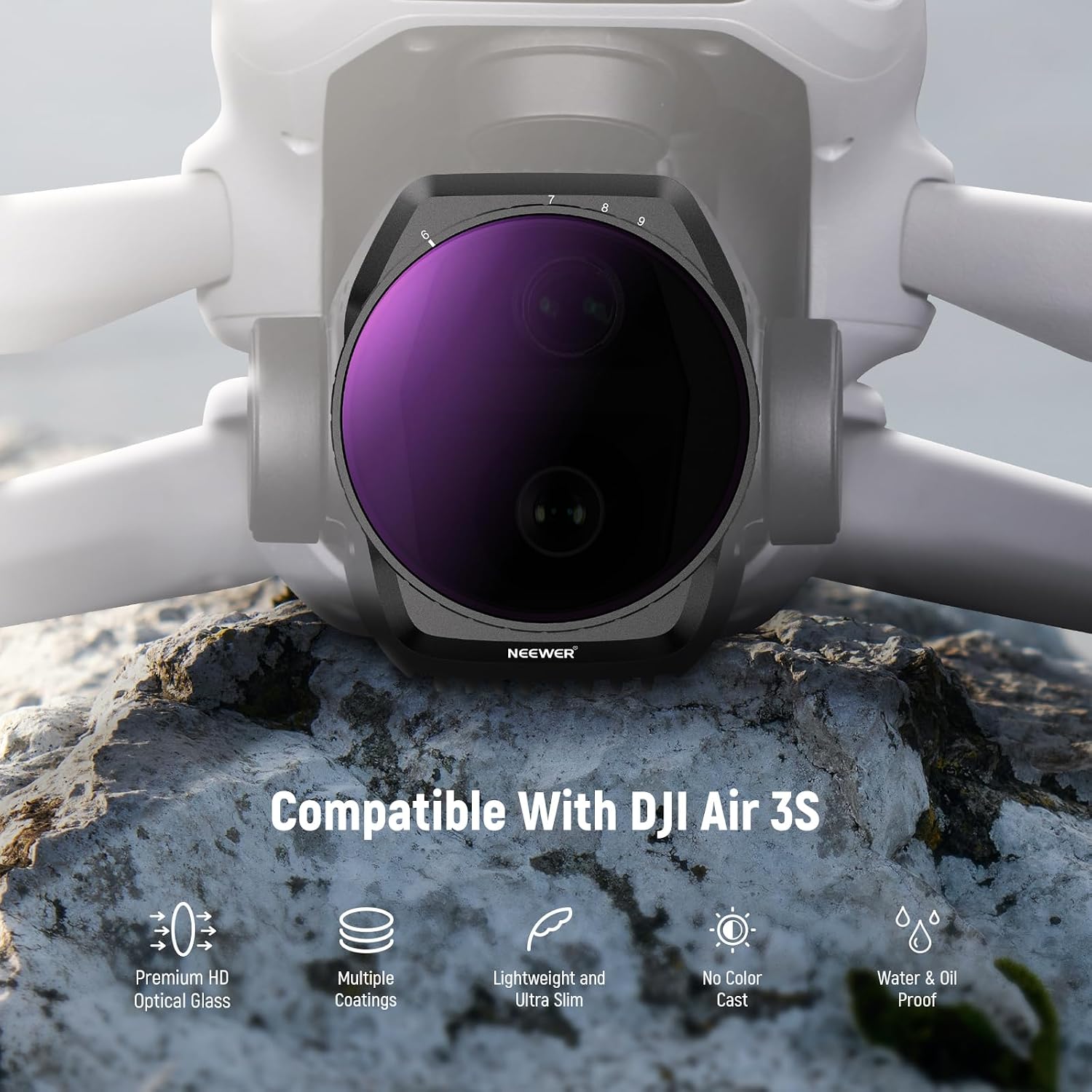 Thumbnail 1 de Neewer Variable ND Filter Set 2-pack for DJI Air 3S