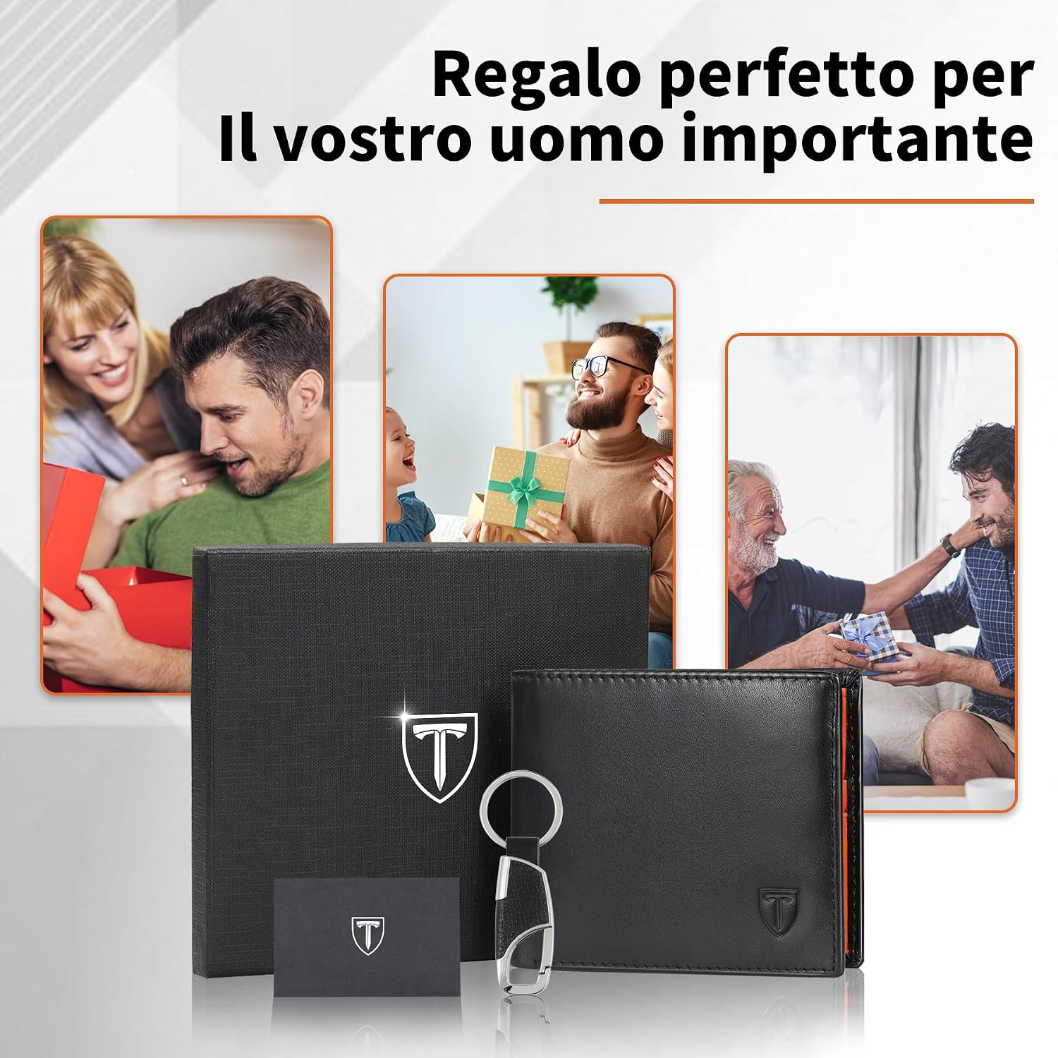 Detalle 2 de TEEHON Portafoglio Uomo Slim Vera Pelle RFID