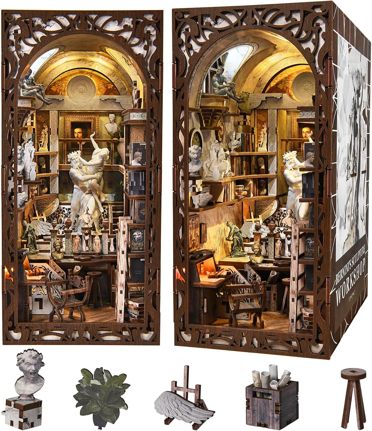 Detalle de MiniCity DIY Book Nook LED 3D Puzzle