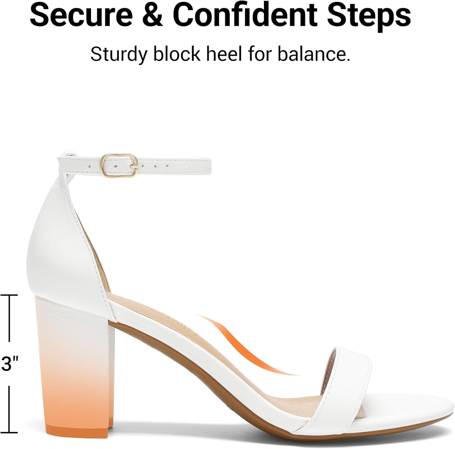 Thumbnail 3 de DREAM PAIRS Women's Chunk Low Heel Pump Sandals