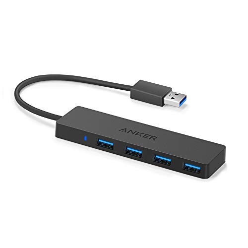 Detalle de Anker Ultra Slim 4-Port USB 3.0 Flacher Datenhub – kompakt, zuverlässig, bis zu 5 Gbps