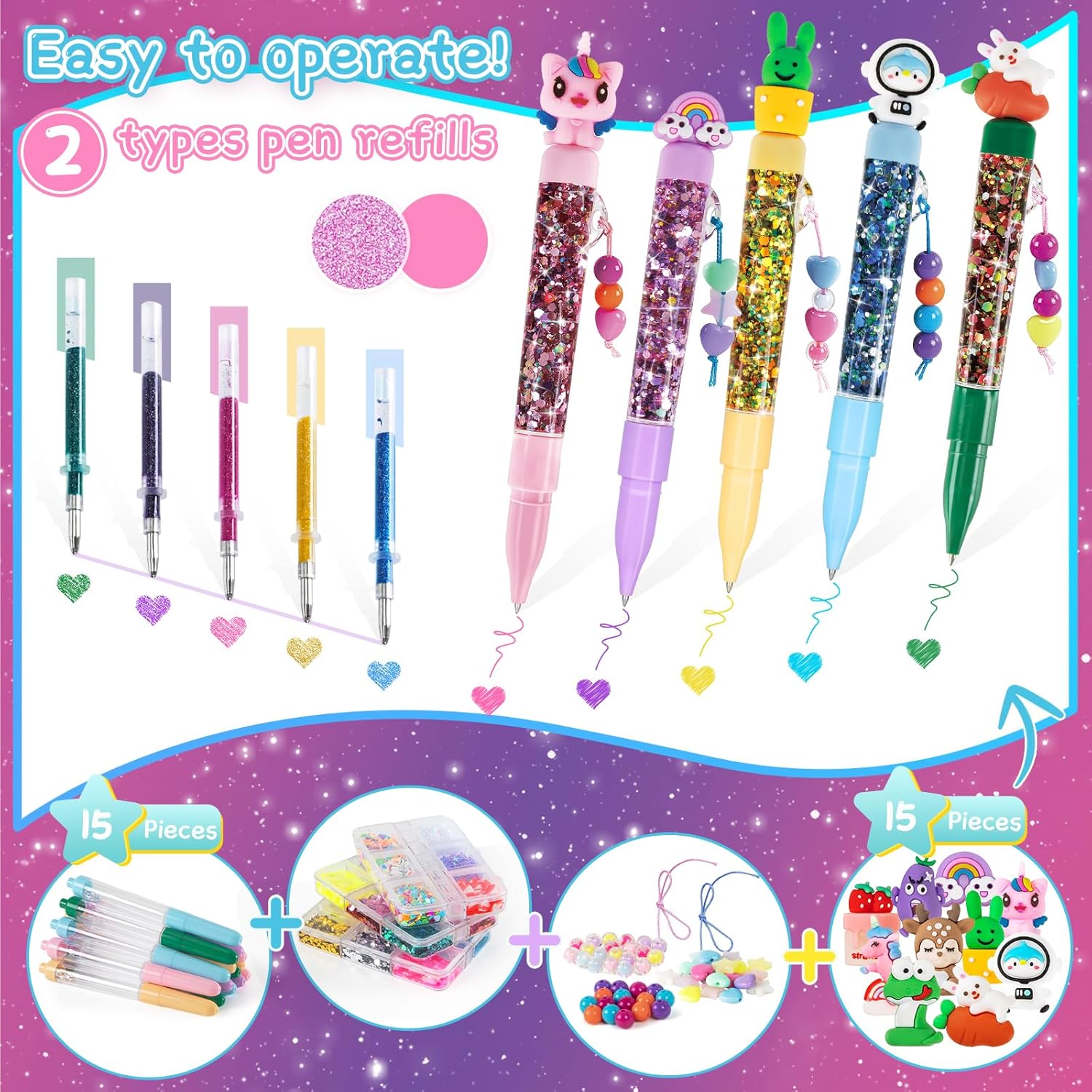 Detalle de Highttoy Pen Making Kit for Kids Aged 6-12 — Creative DIY Pen Lab with 78+ Accessories