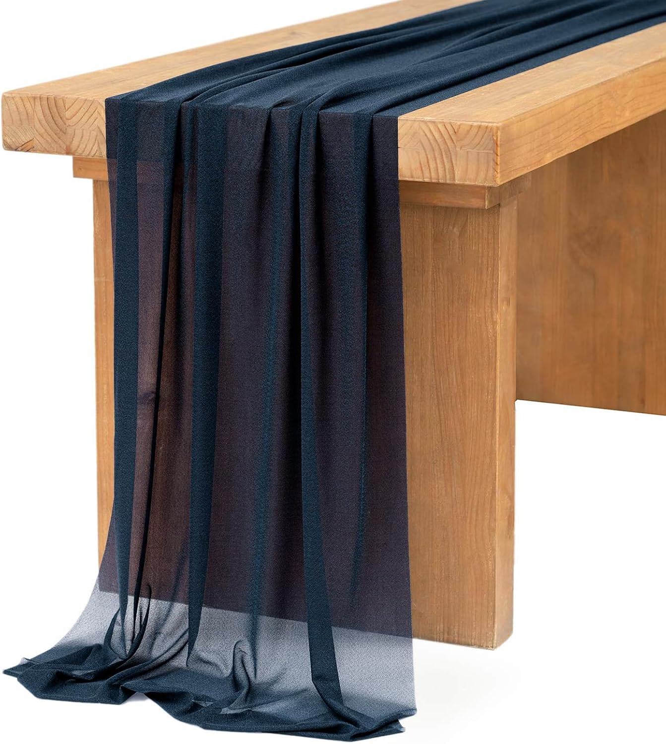 Thumbnail 6 de Foatcox ZQ122 tafelloper van chiffon, marineblauw, 77 x 300 cm