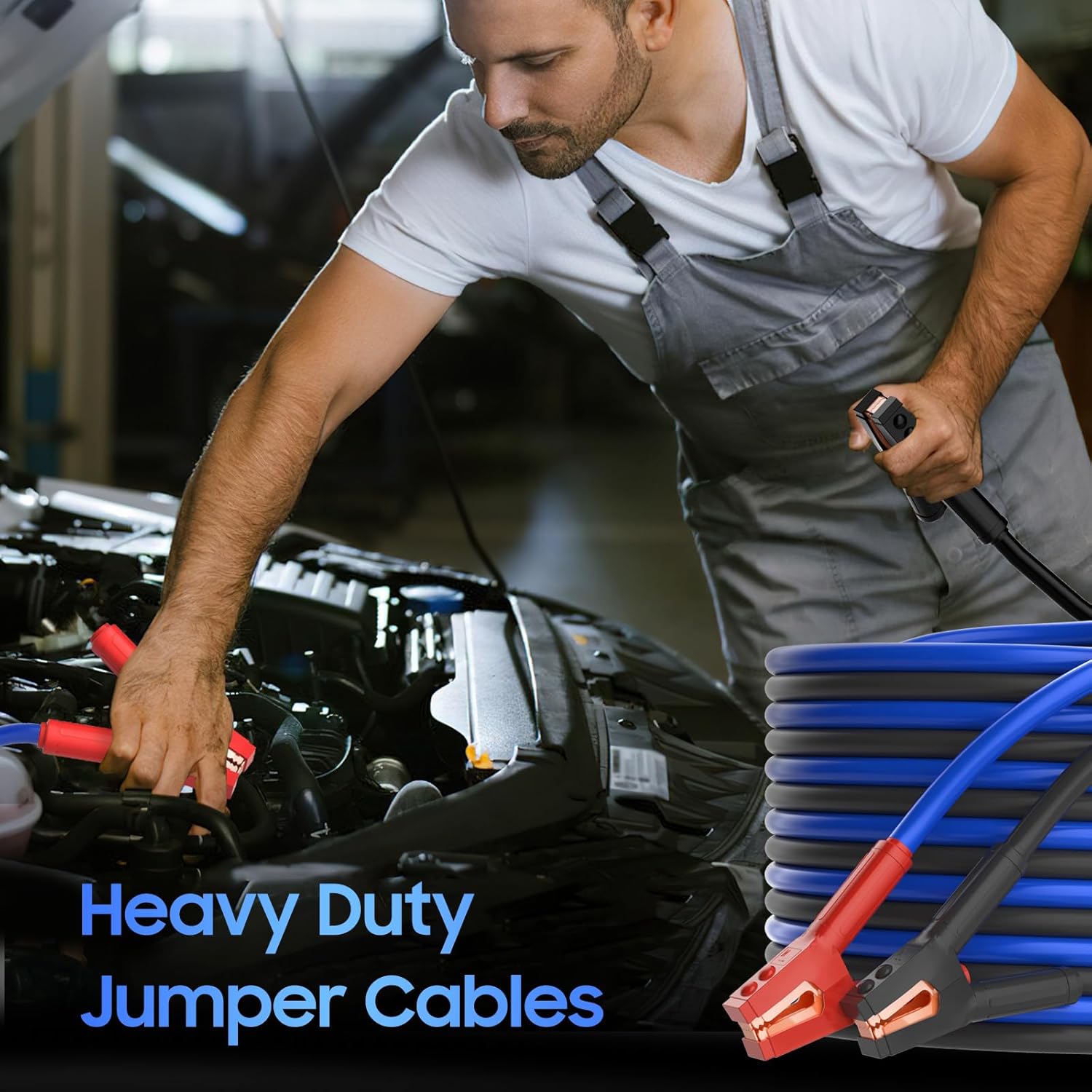 Thumbnail 4 de 0AWG x 30Ft Heavy Duty Jumper Cables 1000A