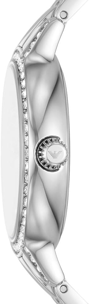 Detalle 2 de Emporio Armani Orologio da donna – Cassa in acciaio inox, vetro minerale, design circolare