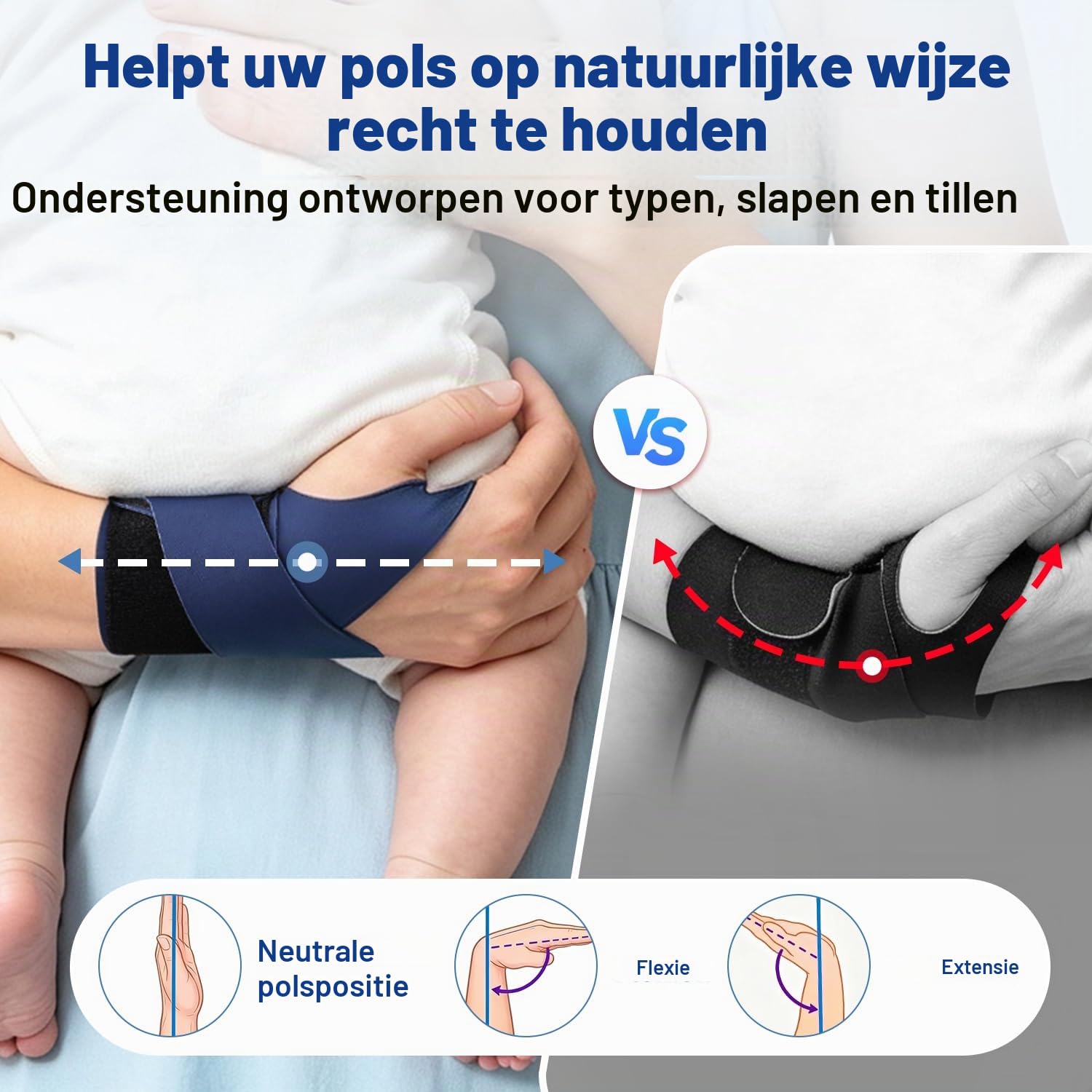 Detalle de Fitomo SKPW15 polsbandage voor de rechterpols, verstelbaar en ademend