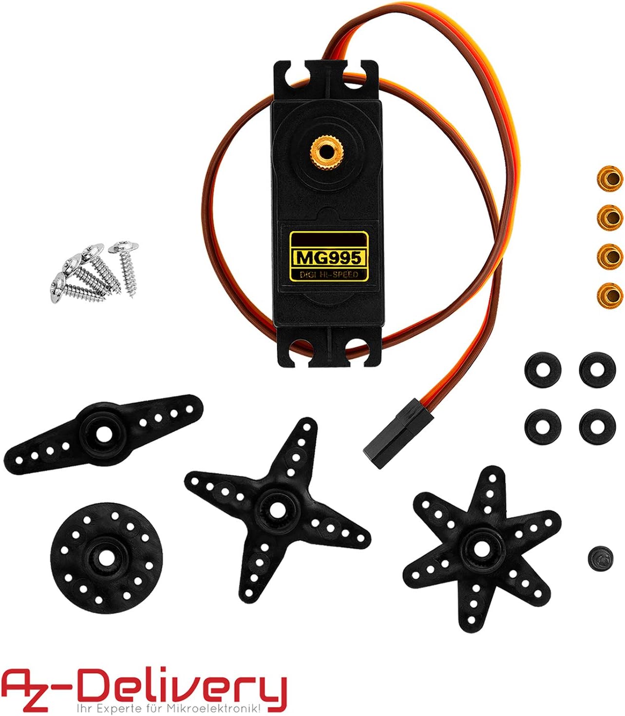 Thumbnail 1 de AZDelivery 3x MG995 servomoteur numérique micro pour hélicoptère RC et projets Arduino/Raspberry Pi