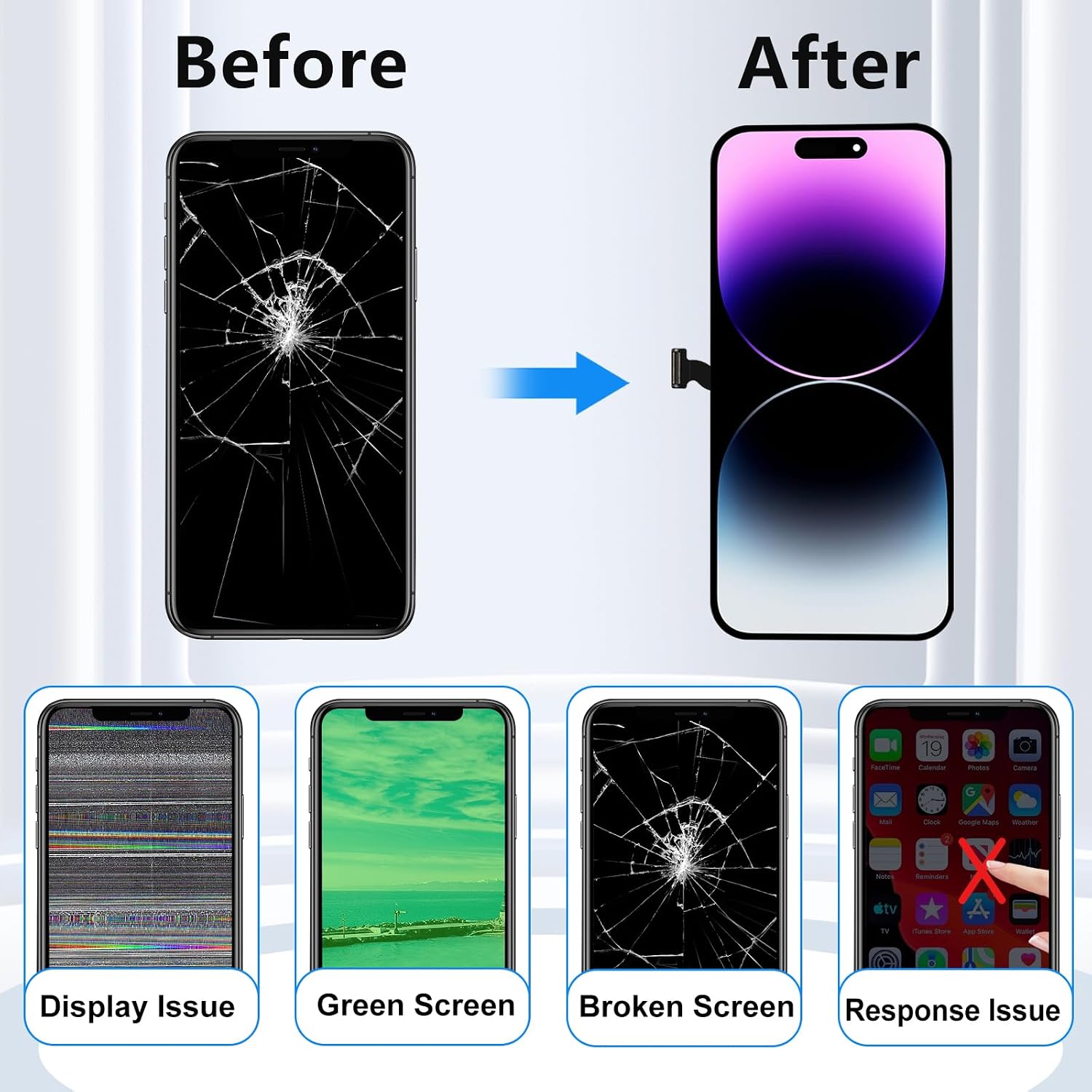Detalle de MP+ for iPhone 14 Pro Max Screen Replacement Repair Kit