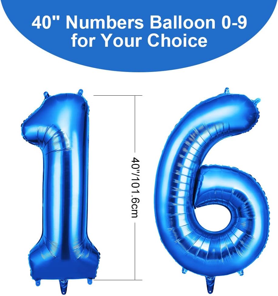 Thumbnail 1 de OFFCUP Blue Number 16 Balloons