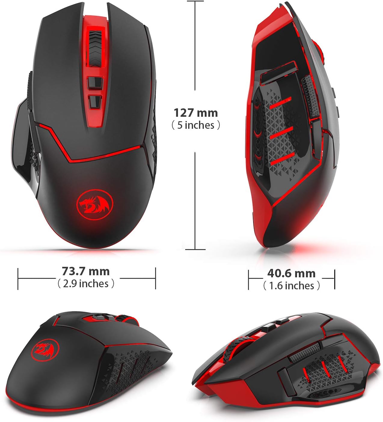 Thumbnail 1 de Redragon M690-1 Wireless Gaming Mouse (2.4 GHz) with DPI Shifting and Ergonomic Design