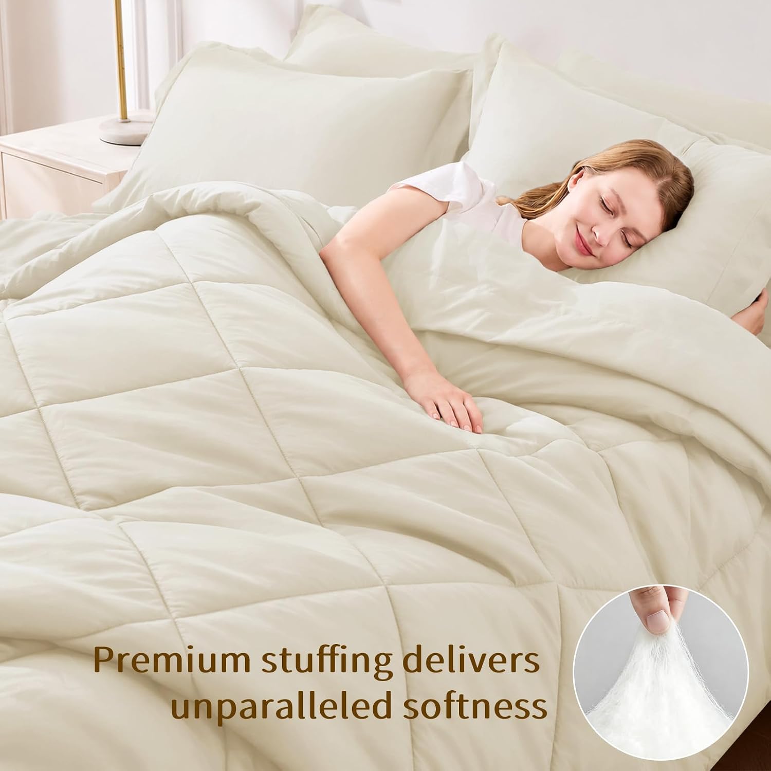 Detalle de FUANNA Queen Comforter Set, 7-Piece