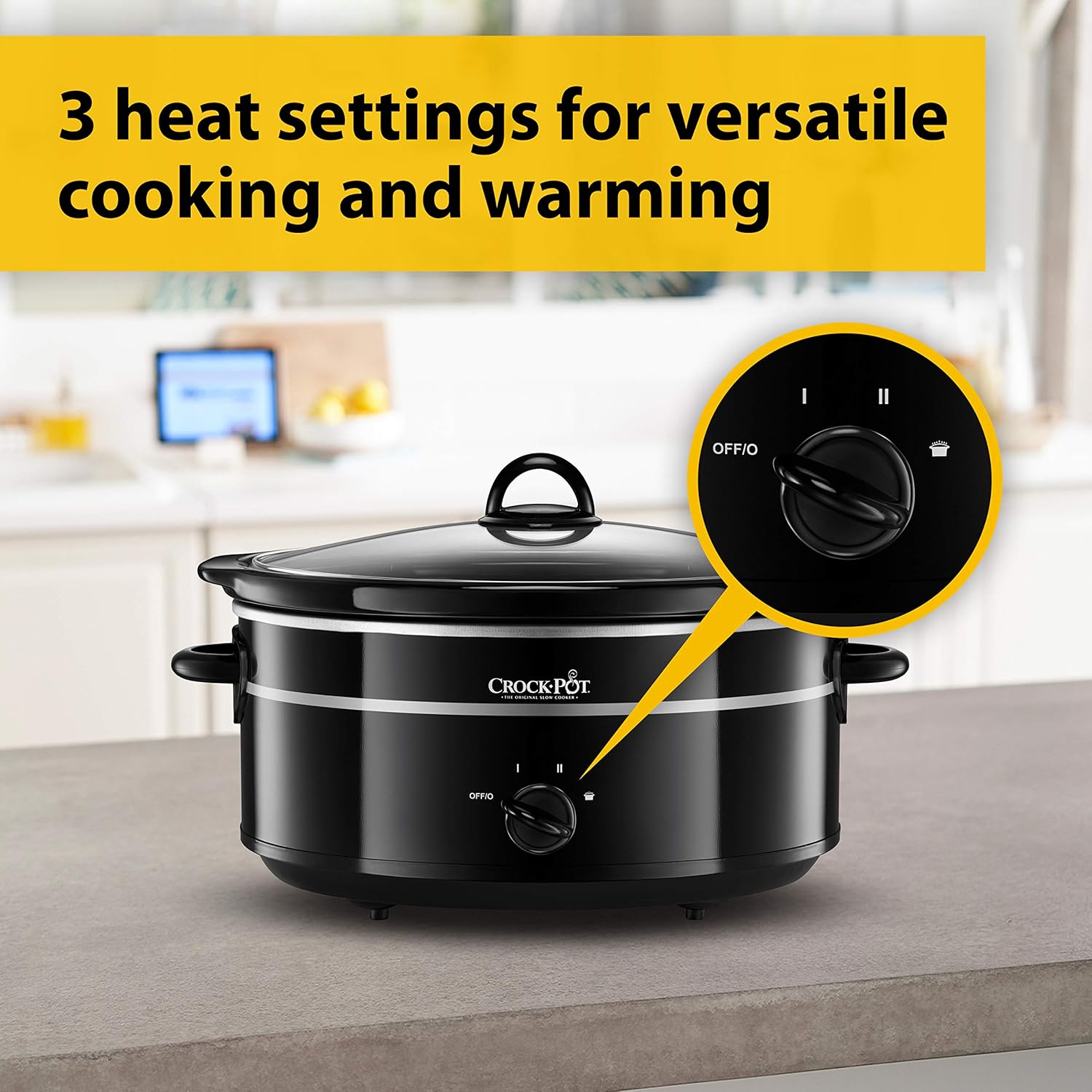 Thumbnail 2 de Crock-Pot SCV655B slow cooker with removable easy-clean ceramic bowl, 6.5 L (black)