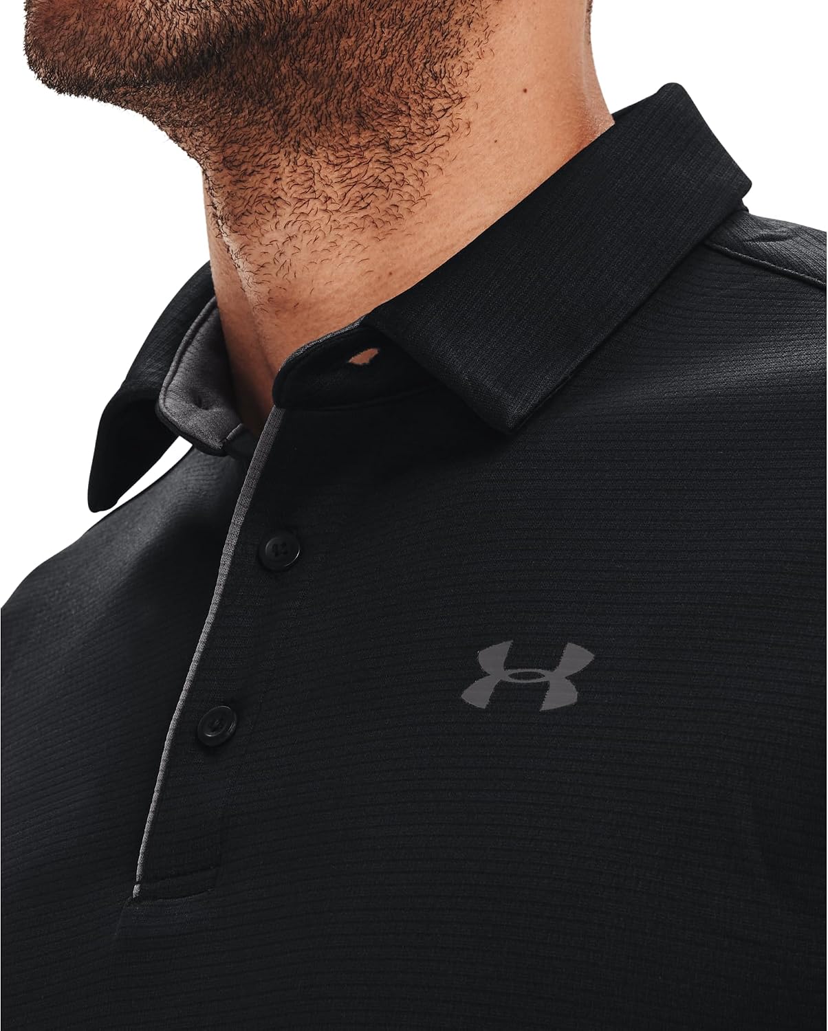 Detalle de Under Armour Men Tech Polo: Lightweight, Breathable Comfort for Golf and Everyday Wear