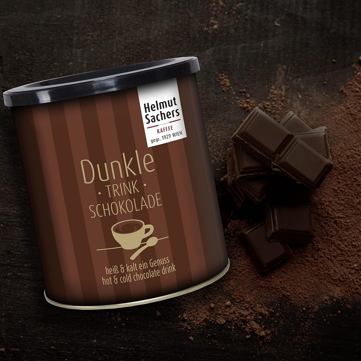 Thumbnail 2 de Helmut Sachers Kaffee Dunkle Trinkschokolade 38,9% Kakaoanteil, 500 g – cremig und vielseitig