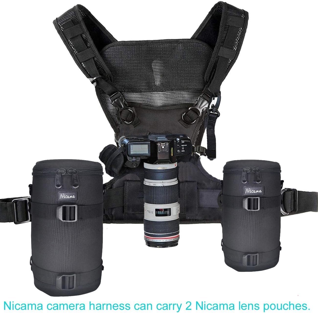 Thumbnail 1 de Nicama Tracolla Fotocamere Doppia: Cinghia per due DSLR/ mirrorless, comoda e rapida