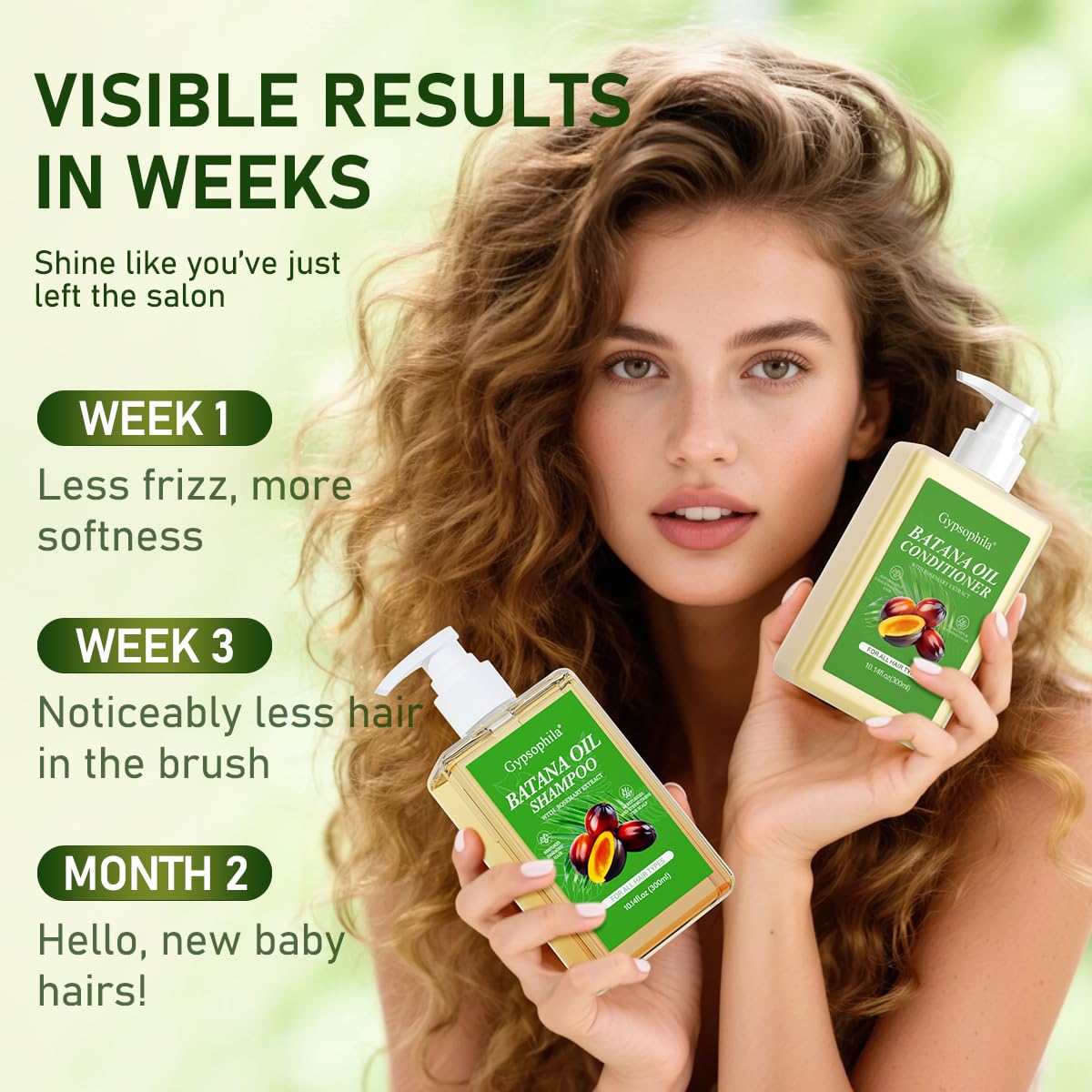 Thumbnail 6 de Gypsophila Batana Oil Shampoo and Conditioner (Sulfate-Free) for Hair Growth, Hair Loss Support, and Frizz Control