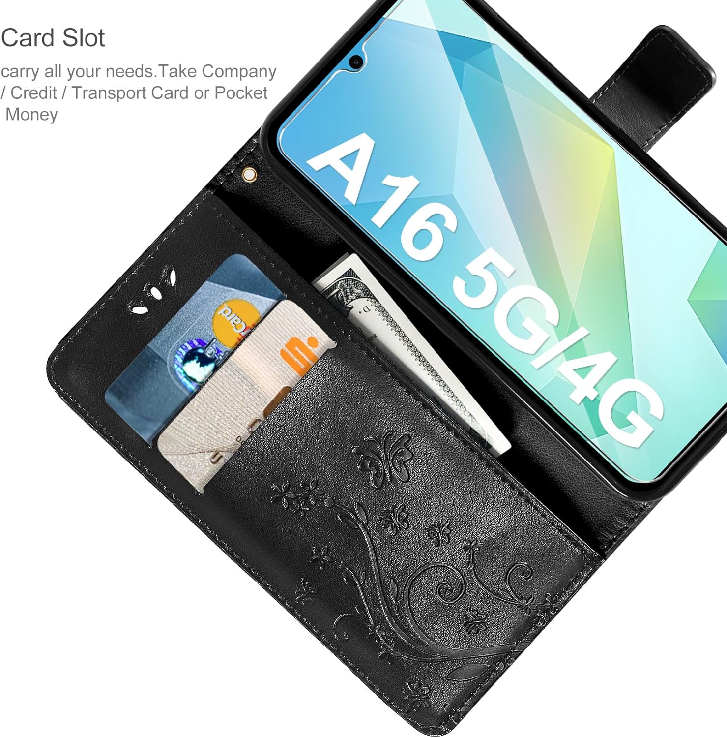 Thumbnail 1 de AROYI Wallet Case for Samsung Galaxy A16 5G/4G — PU Leather, Card Slots & Stand