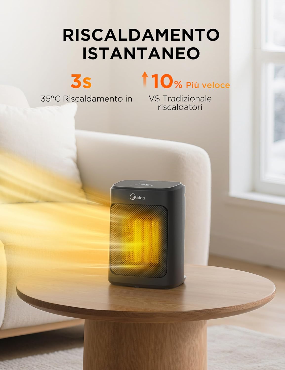 Detalle 2 de Midea Stufetta Elettrica 2000 W