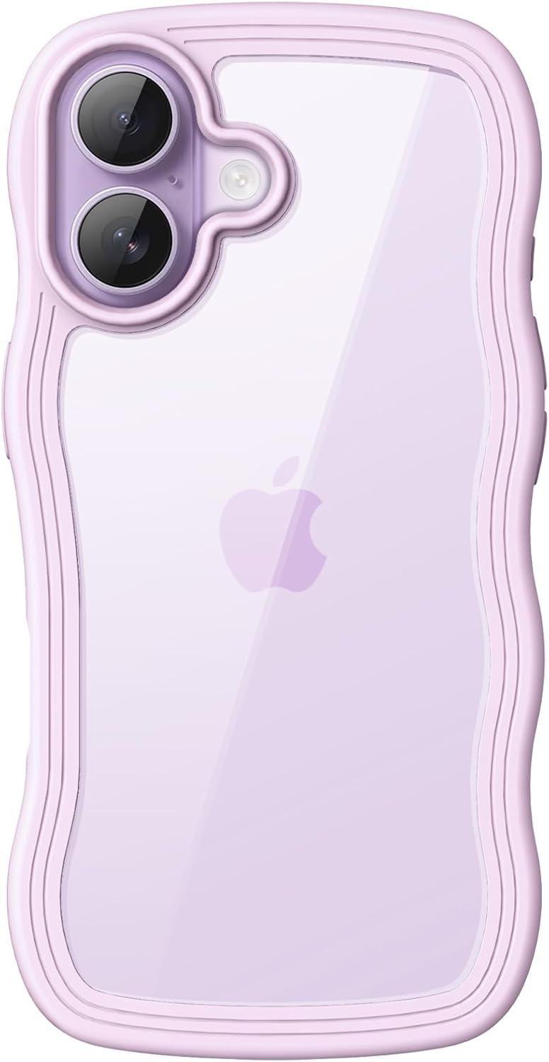 Detalle de JETech Wavy Case for iPhone 17 6.3-inch clear shockproof phone cover