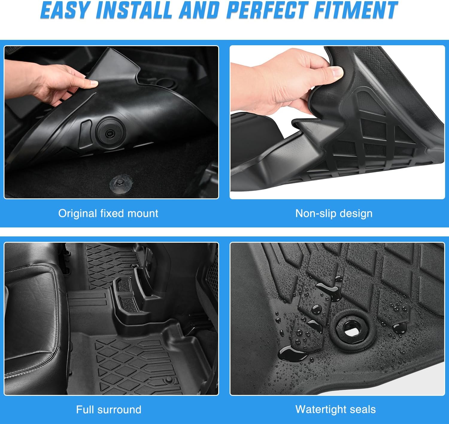 Detalle 2 de Nilight TPE Floor Mats for Chevy Malibu 2016–2025