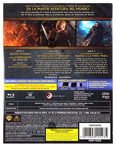 Detalle de El Hobbit: Un Viaje Inesperado - Edición Extendida (BD) de Warner Bros
