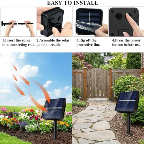 Thumbnail 4 de BG9D guirnalda solar exterior de flores de cerezo, 11 m y 60 LED con 8 modos e IP44