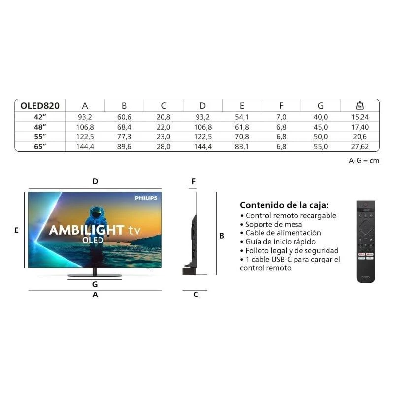 Detalle 2 de Philips 65OLED820 OLED 65 pulgadas