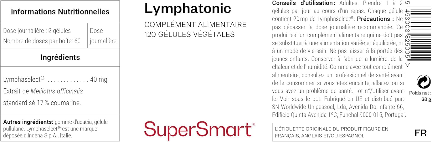 Thumbnail 2 de Lymphatonic de SuperSmart – Complément alimentaire Melilotus officinalis pour la circulation veineuse et le drainage lymphatique