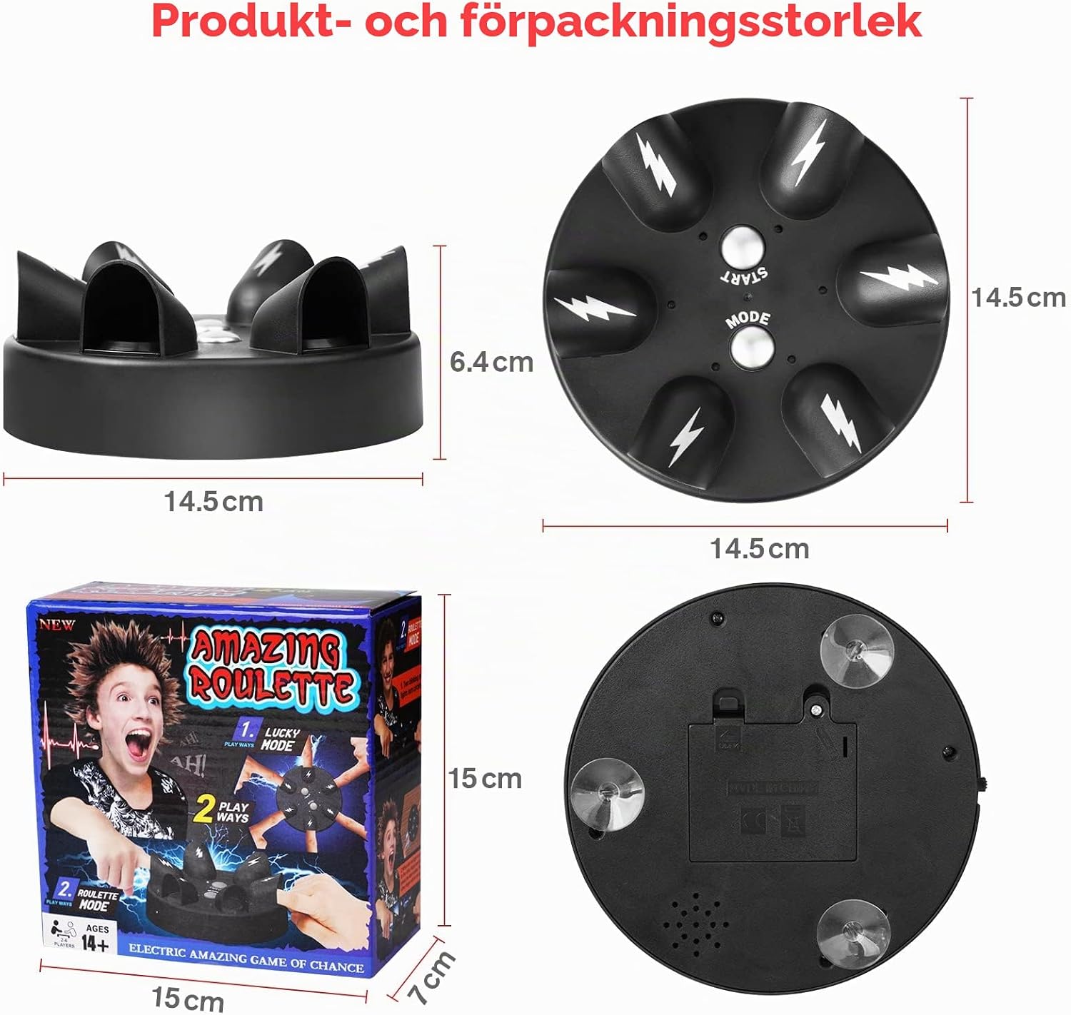 Detalle 2 de OSDUE Electro Shock Detector – elektrisk chockroulette för vuxna, 2–6 spelare
