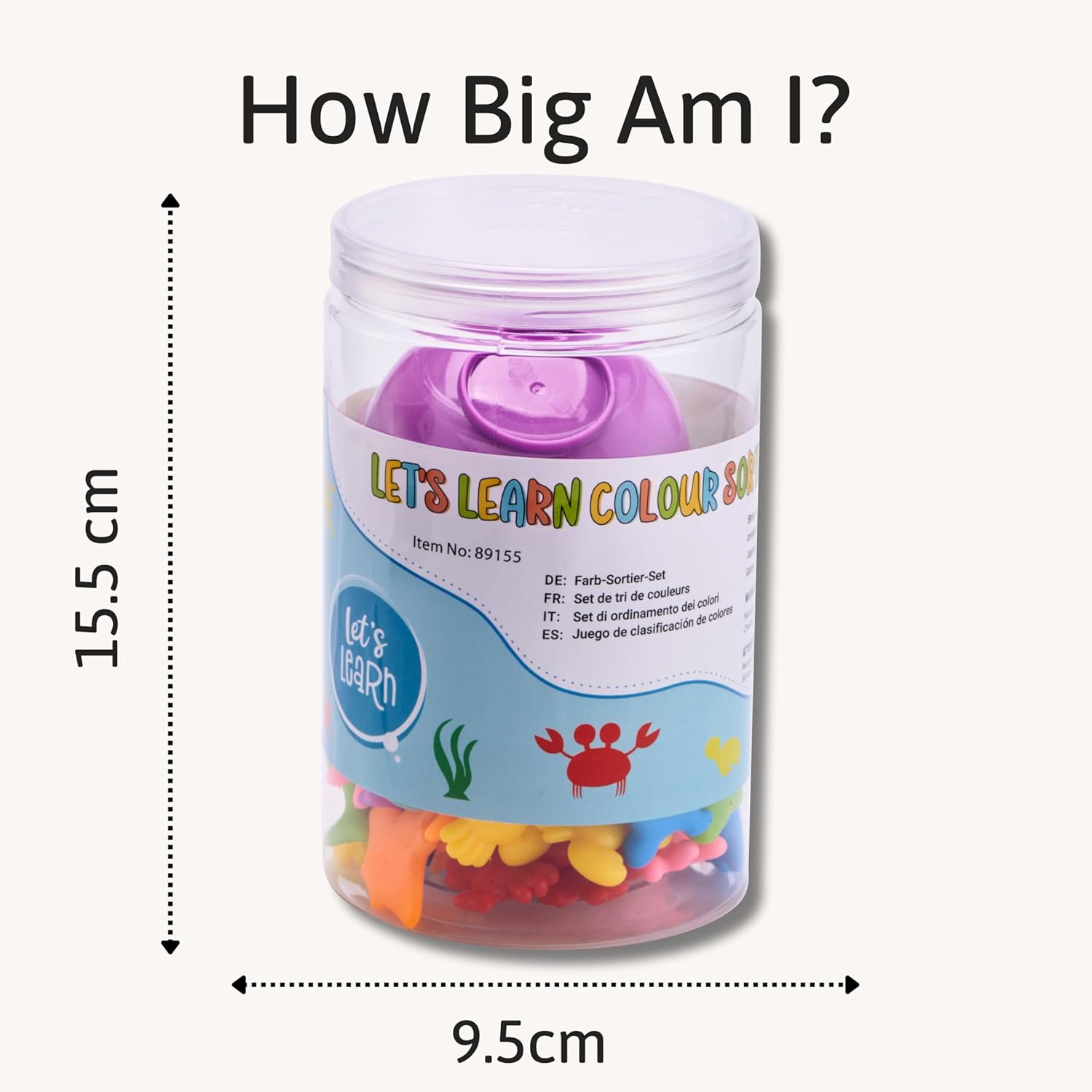 Detalle 2 de Jaques of London Colour Sorting Toys for Toddlers – Under the Sea Edition