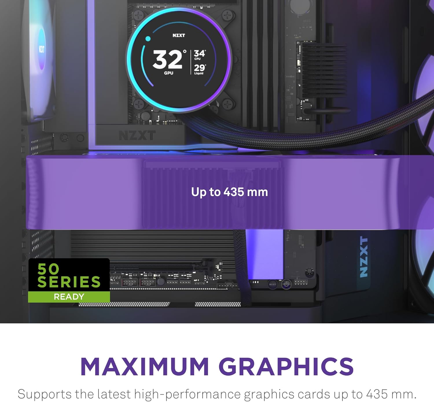 Thumbnail 5 de NZXT H9 Flow RGB+ (2025) CM-H92FB-P1 ミドルタワーPCケース、デュアルチャンバー・RGBファン搭載
