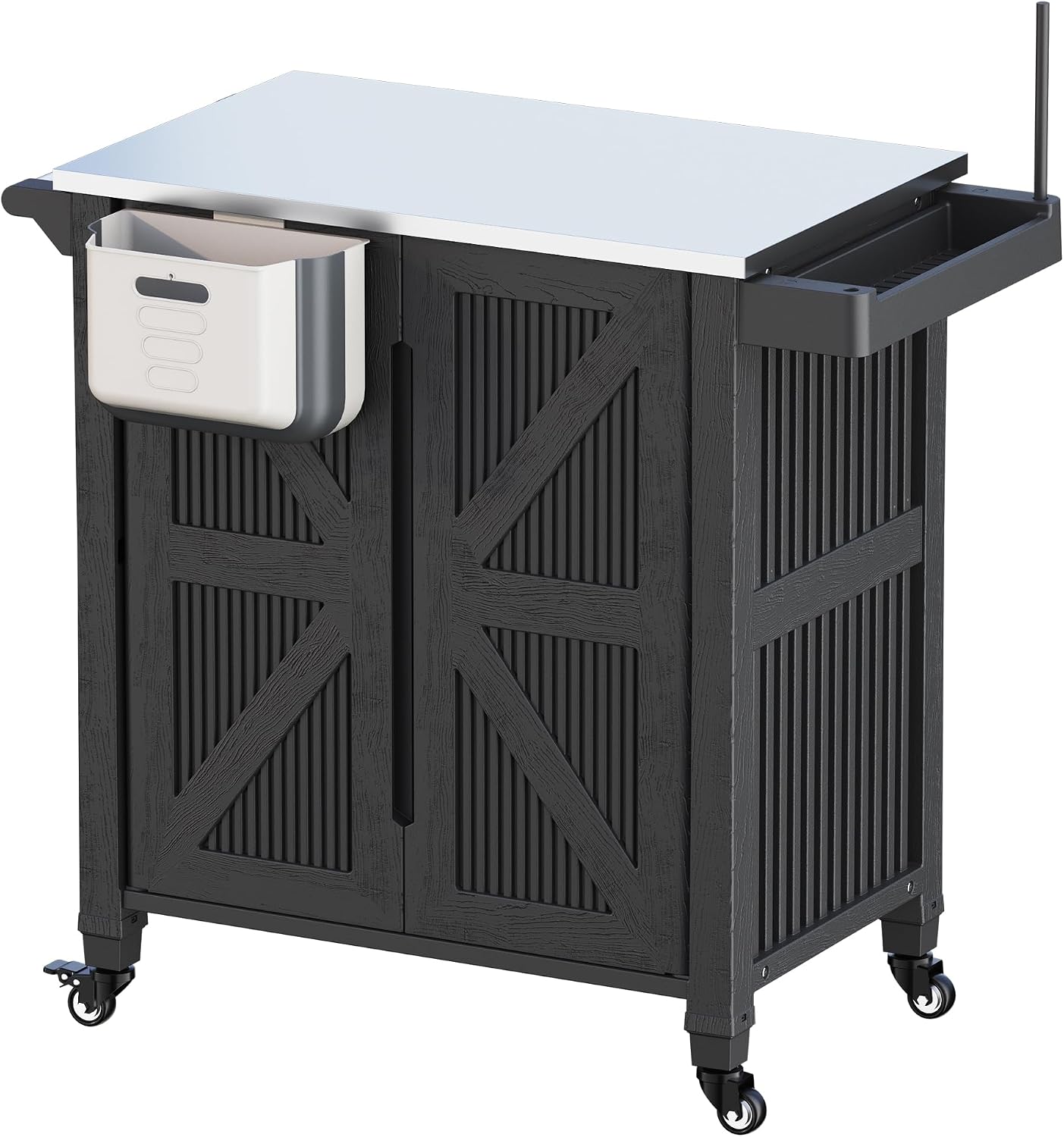 Detalle 2 de Outdoor Grill Cart with Stainless Steel Top
