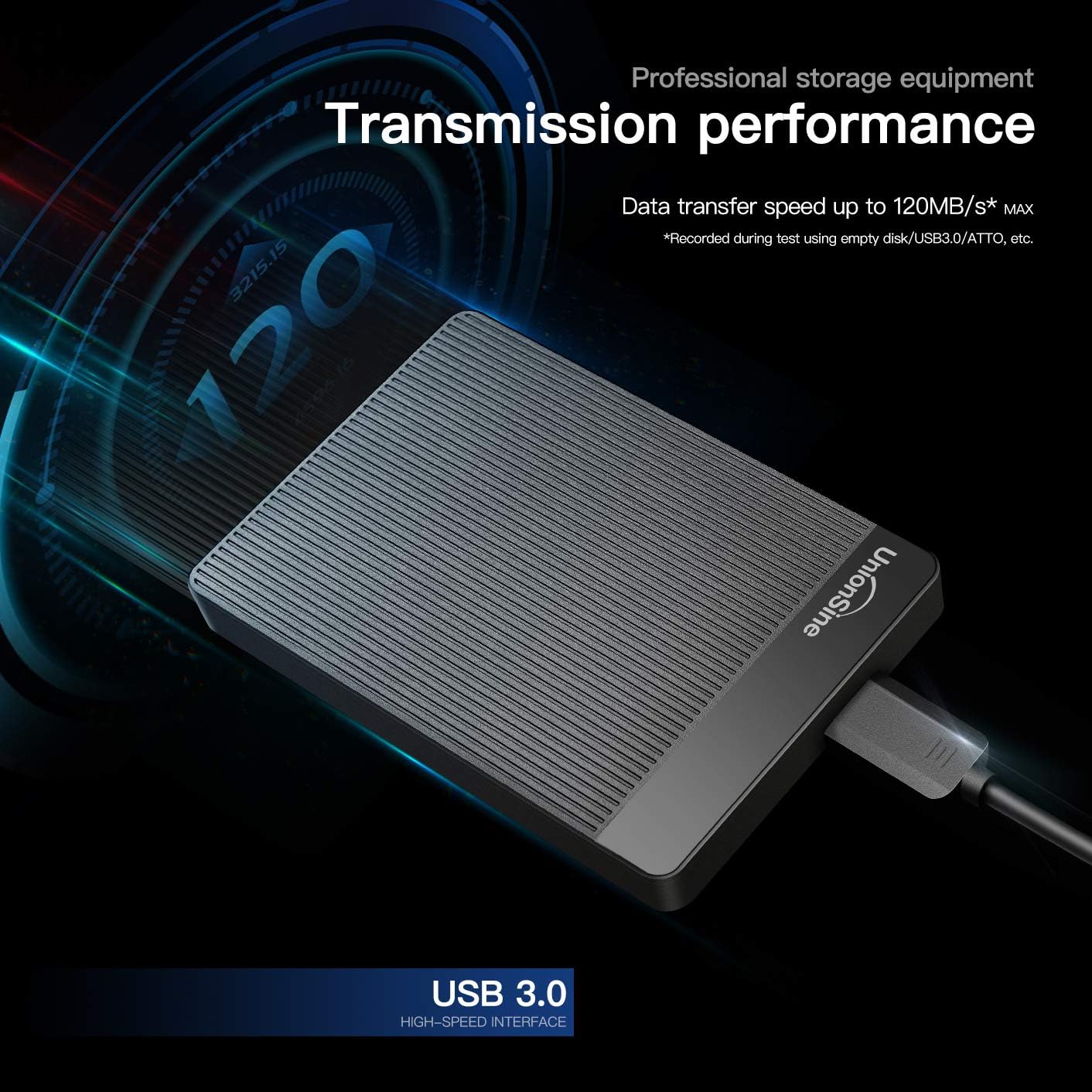 Thumbnail 2 de UnionSine 1TB Ultra Slim Portable External Hard Drive