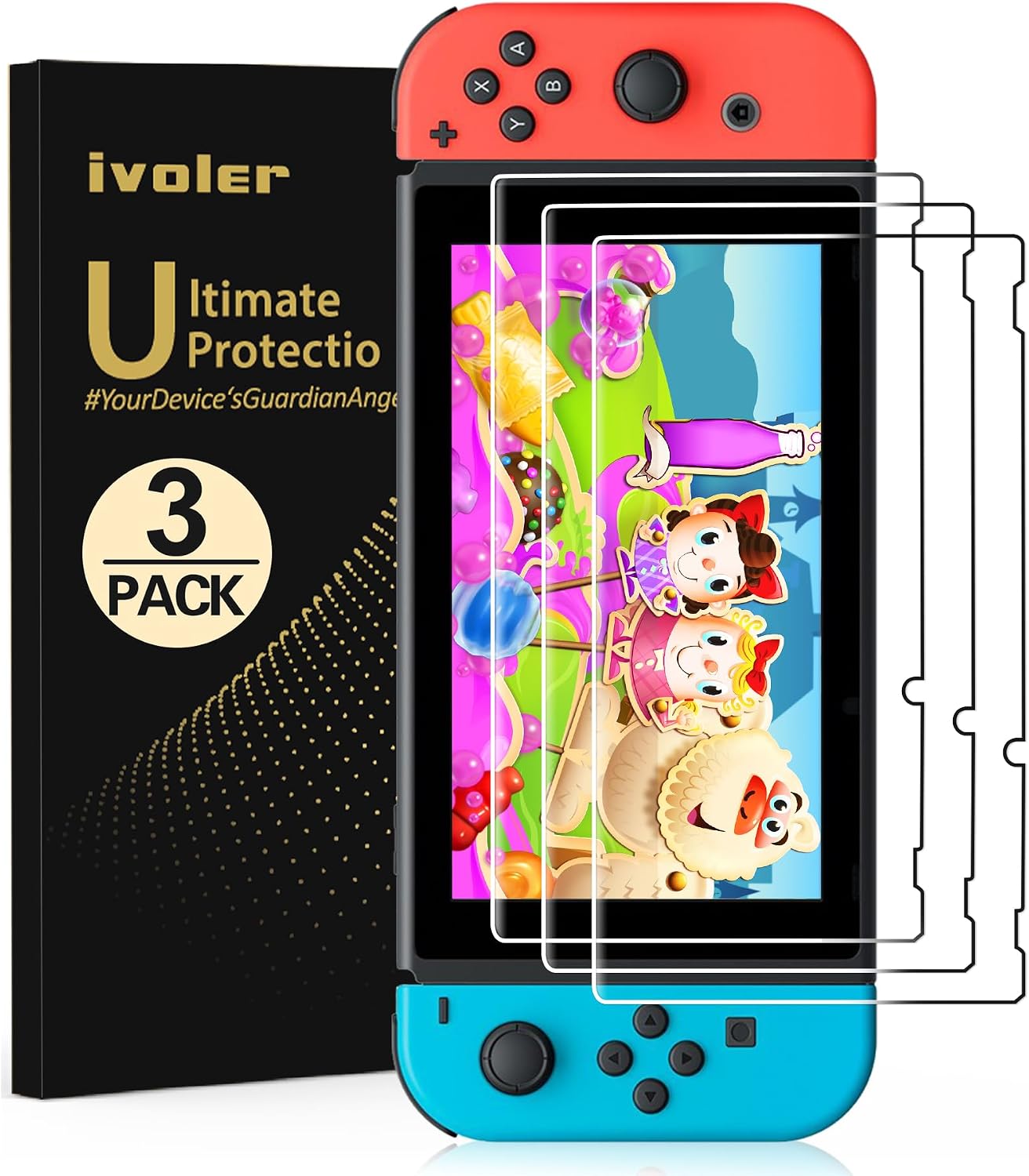 Detalle de ivoler 3-pack Screen Protector for Switch