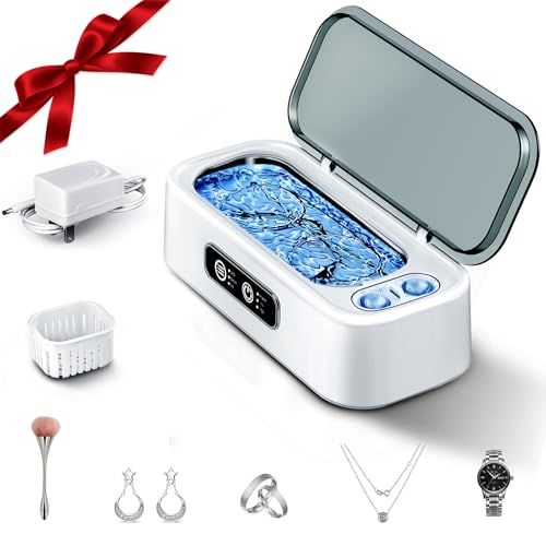 SUNPOW Ultrasonic Cleaner Glasses – Dual Frequency Dual Tank (45kHz) for Jewellery & Contact Lenses