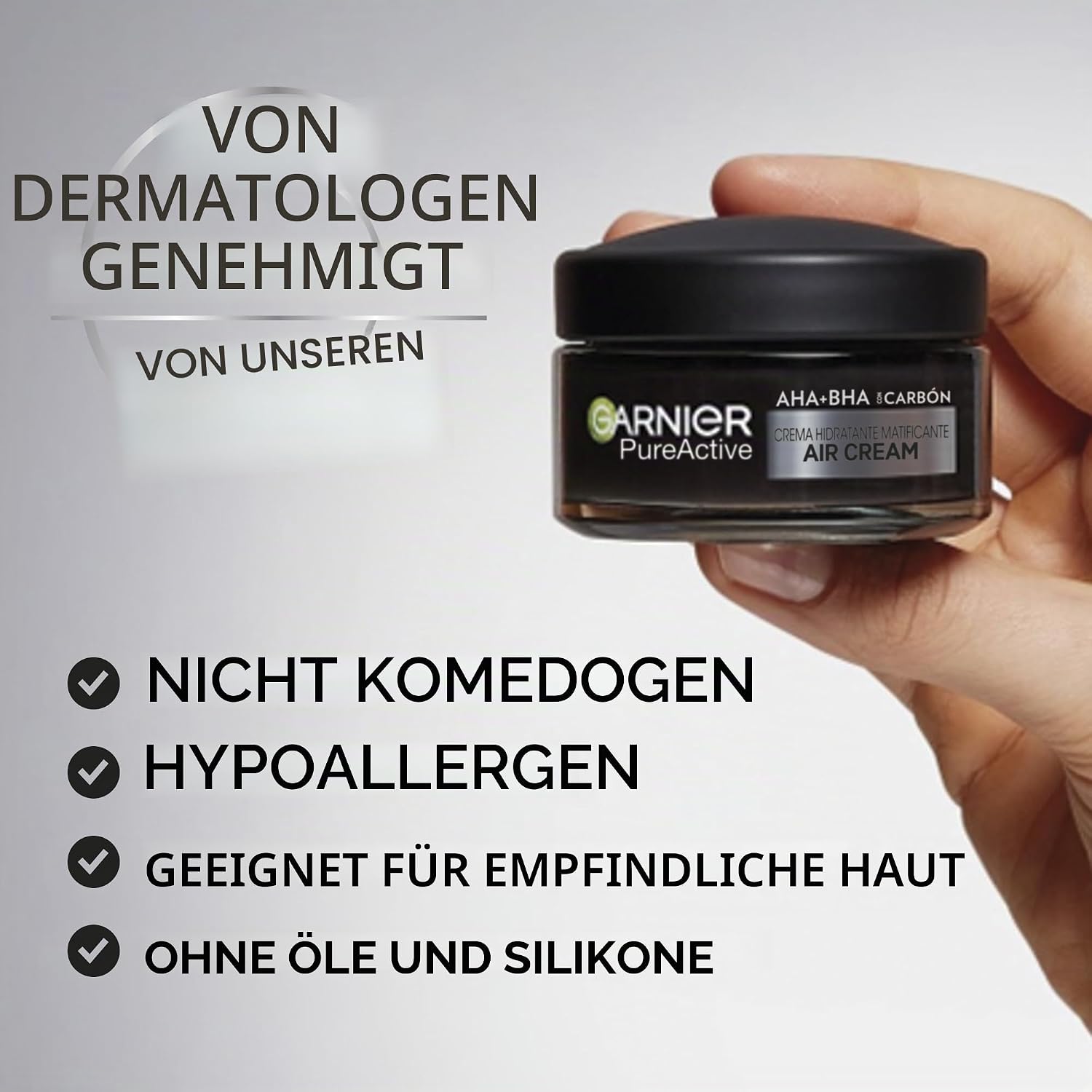Thumbnail 6 de Garnier PureActive AHA+BHA Mattierende Feuchtigkeitscreme mit Kohle – 50 ml
