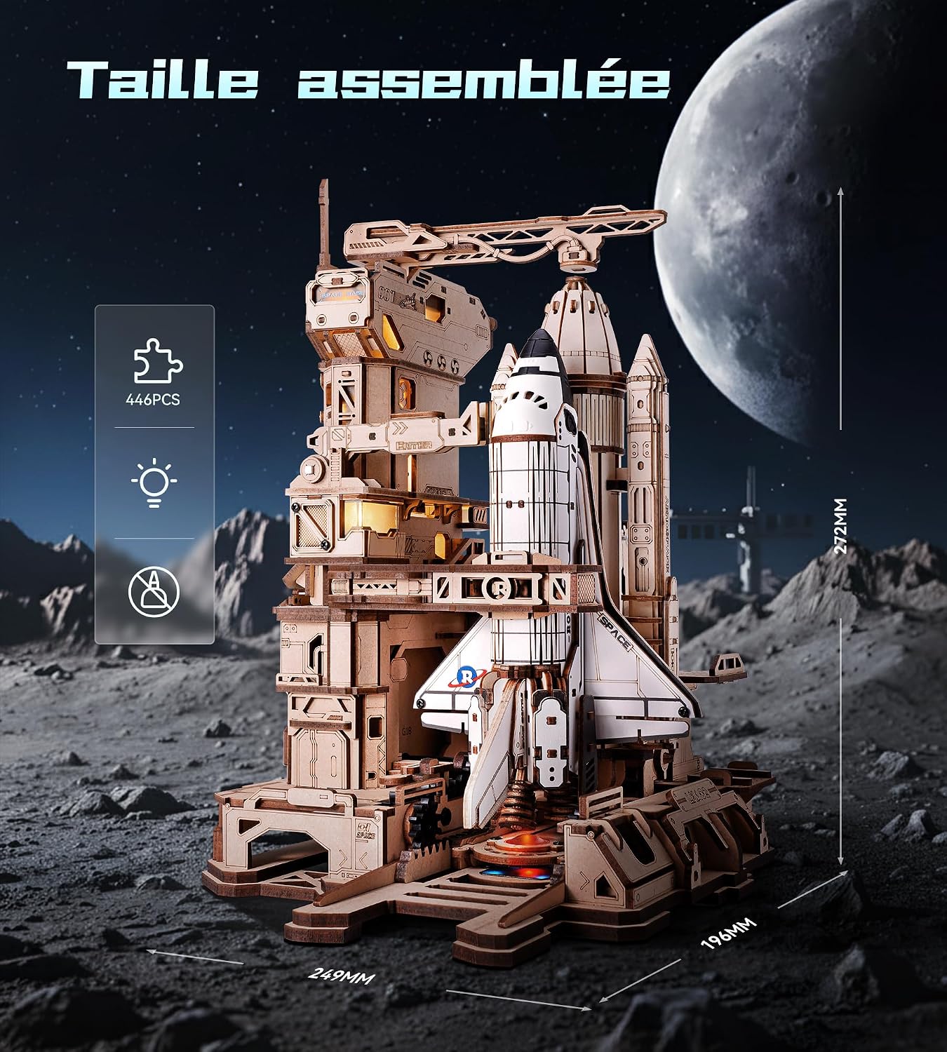 Detalle 2 de ROKR Puzzle 3D Navette spatiale LKA02