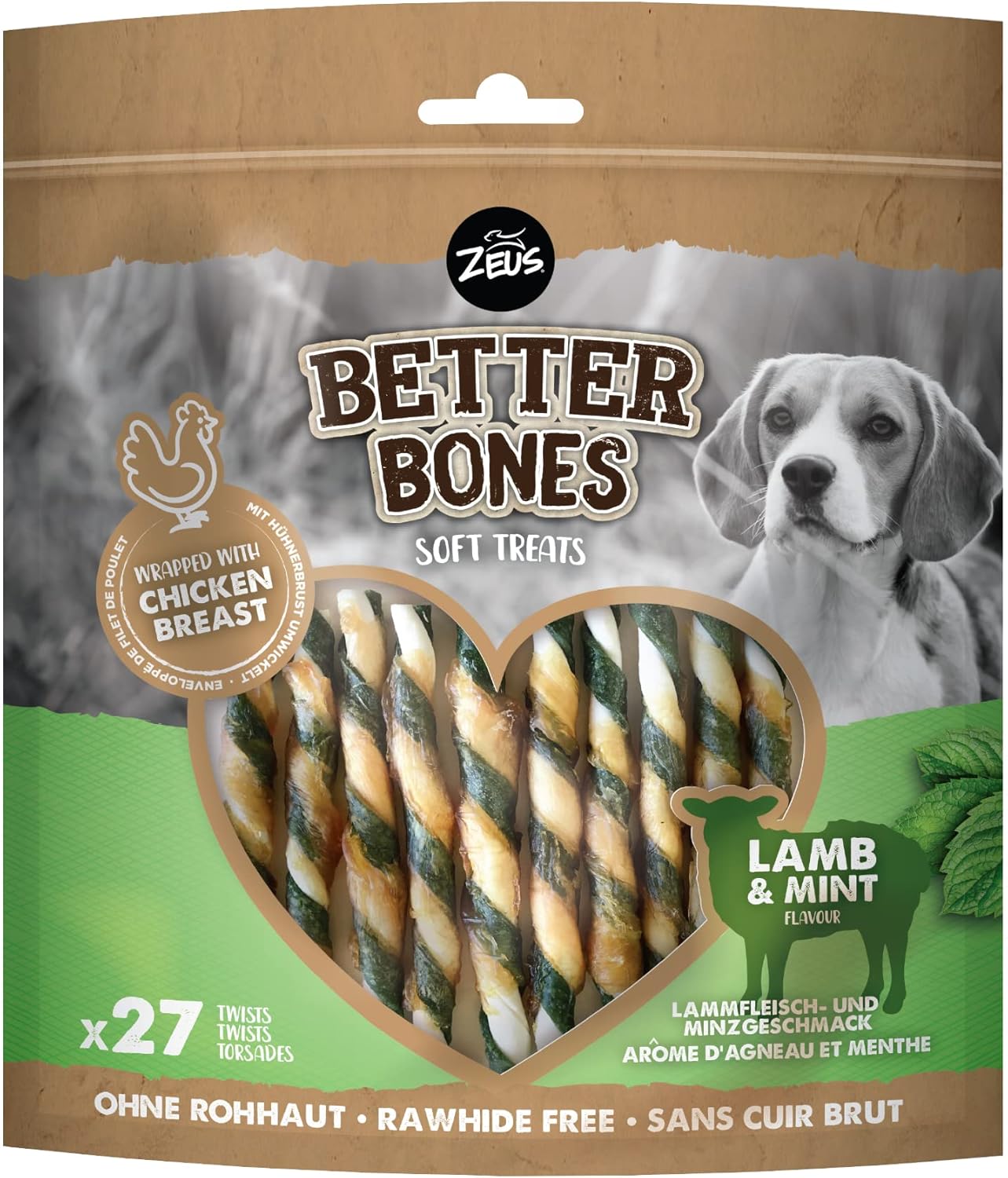 Detalle 2 de BetterBones Lot de 27 friandises à mâcher Douces pour Chien – Canard et Canneberge, 12,5 cm