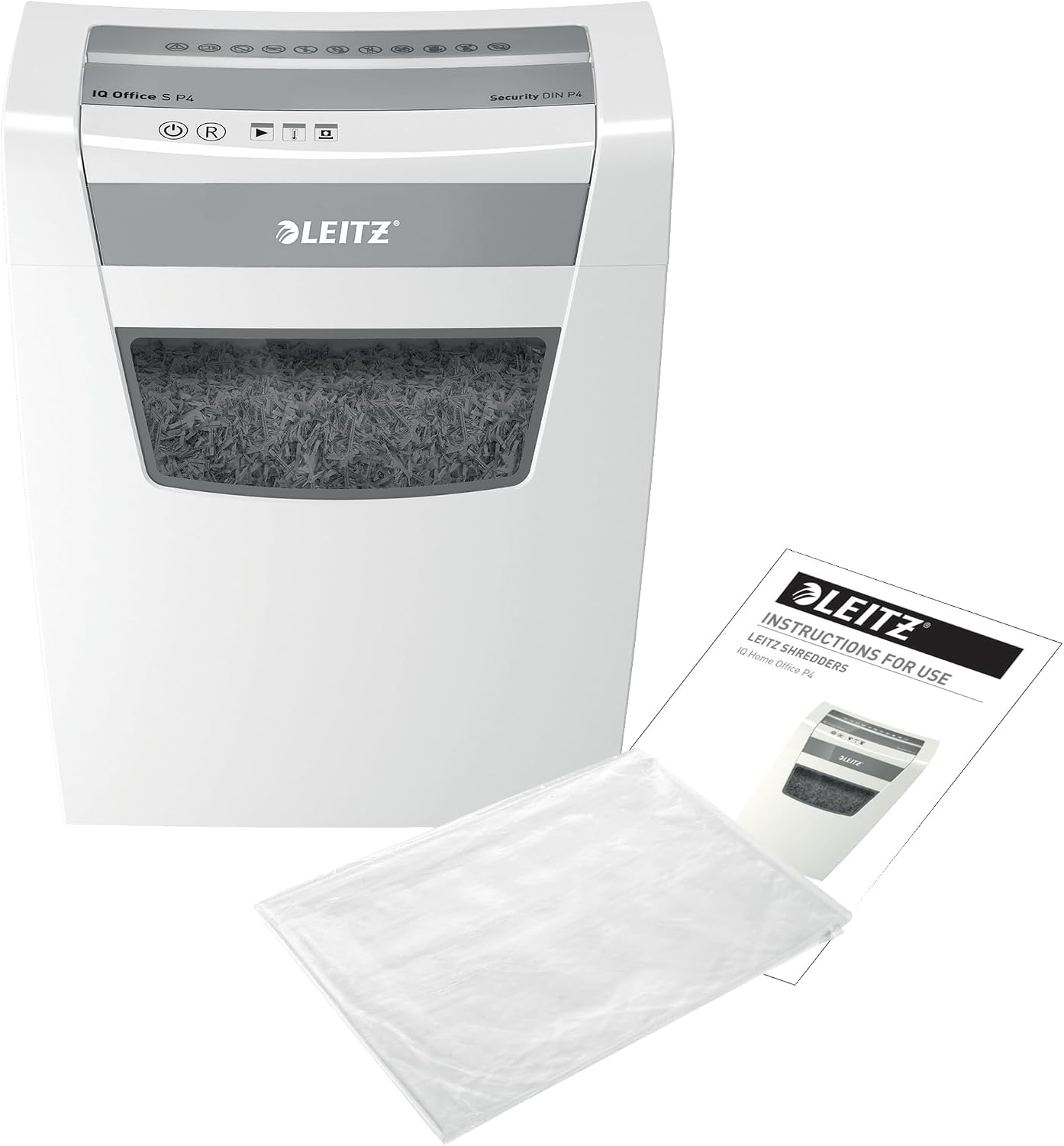 Detalle 2 de Leitz IQ Office S 80990000 Destructeur de Documents — destruction croisée P4, 12–14 feuilles, 23 L