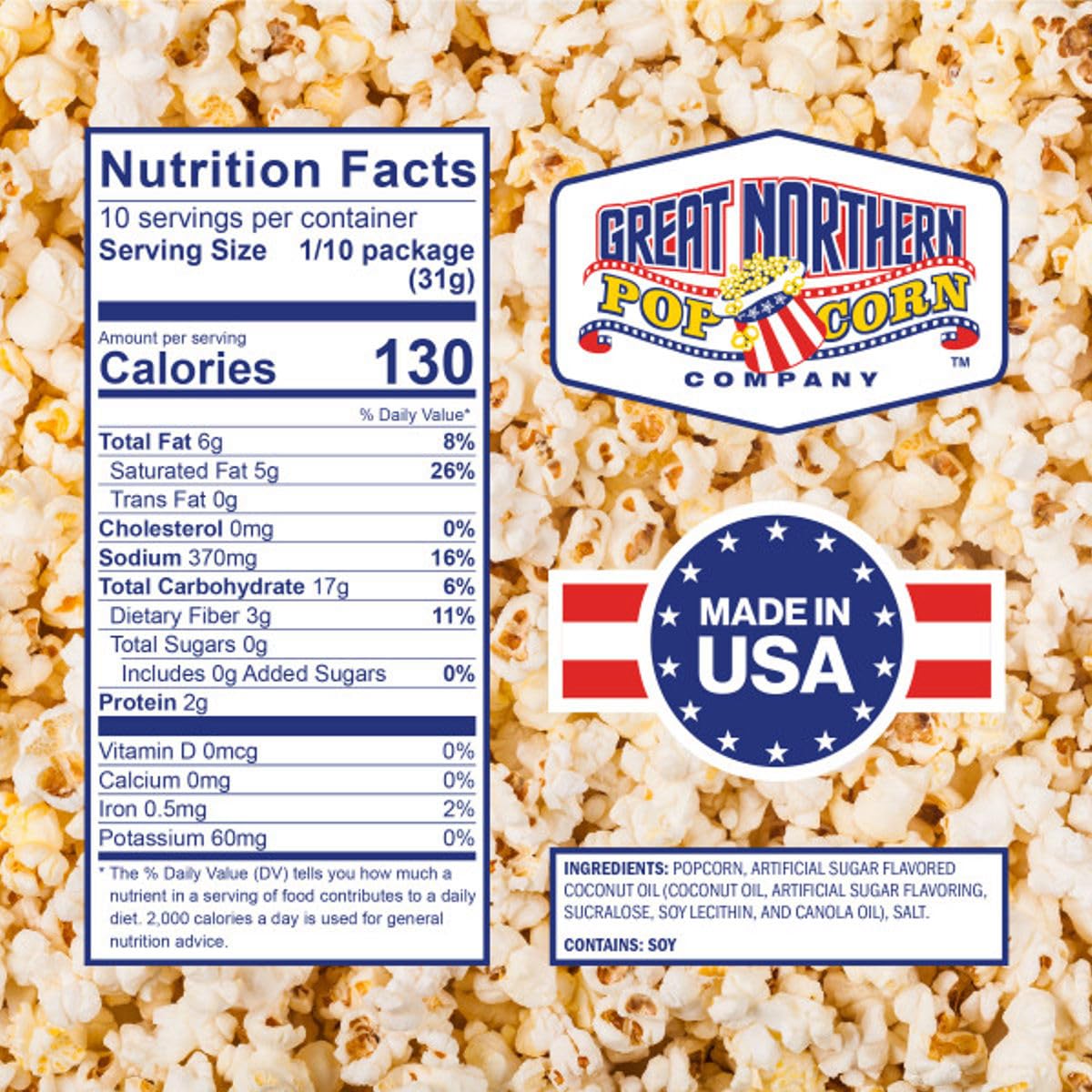 Detalle 2 de Great Northern Popcorn 8oz Kettle Corn Popcorn Packs, 5-Pack