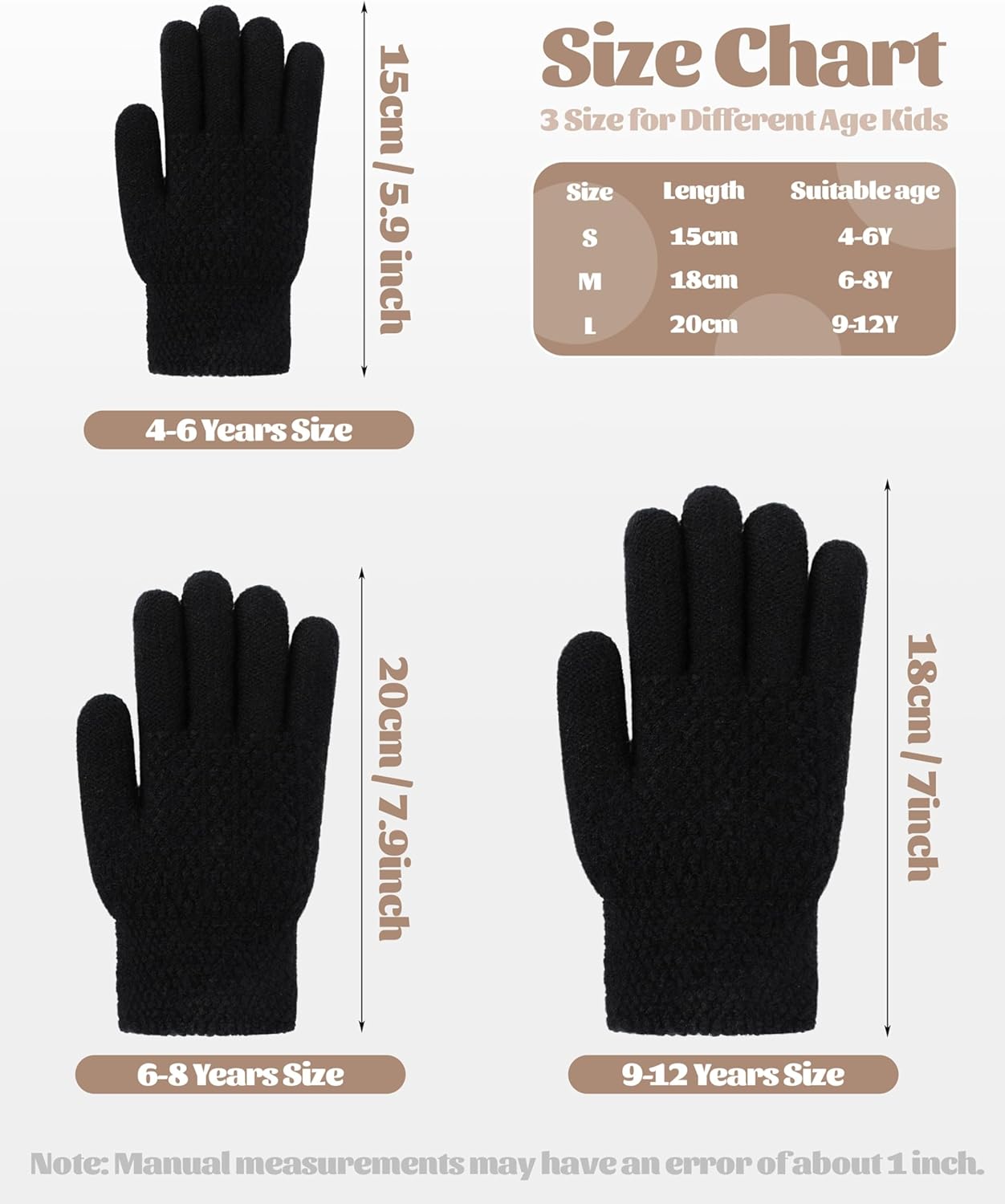 Detalle 2 de Glooarm 2 Pairs Kids Gloves 4-12