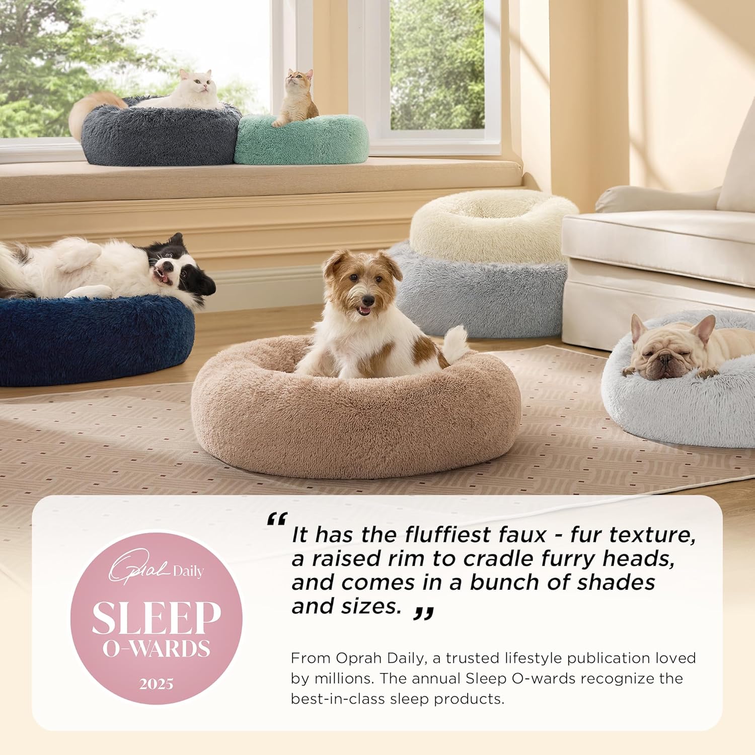 Detalle 2 de Bedsure Donut Dog Bed Medium