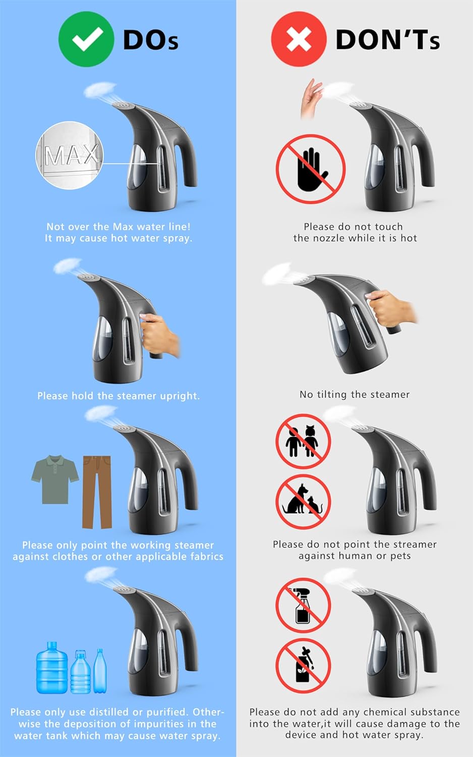 Thumbnail 6 de HiLIFE Steamer 700W Portable Garment Steamer