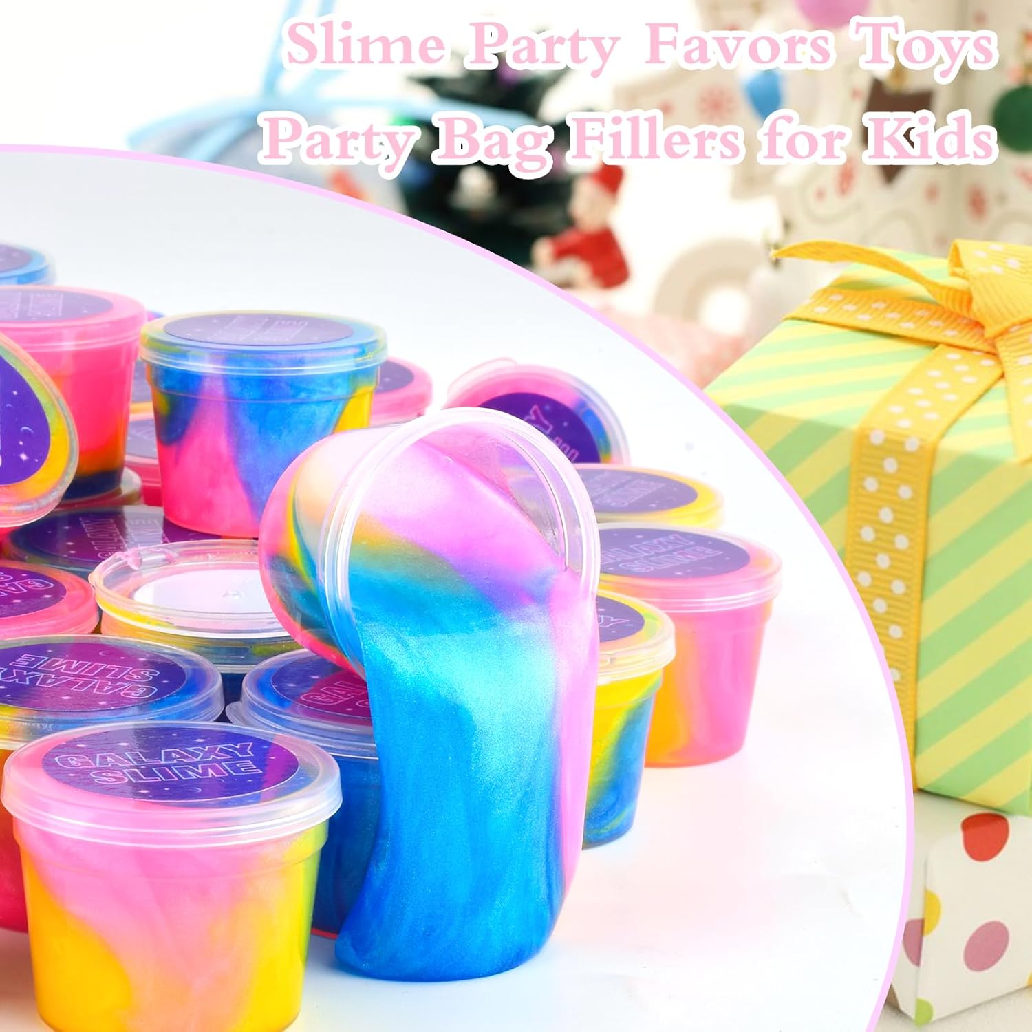 Thumbnail 4 de 102 Pack Bulk Galaxy Slime Kit for Kids – Non-Sticky, Reusable Galaxy Slime
