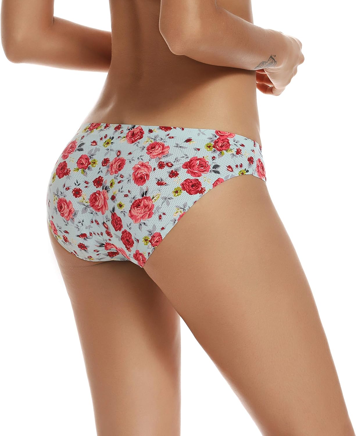 Detalle de VOENXE 6038 naadloze damesonderbroeken in bikinimodel, set van vijf